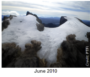 Figure 3. The thinning of Puncak Jaya's ice sheets (BMKG, 2025).